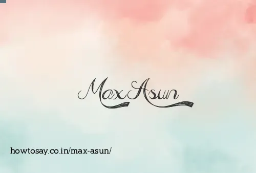 Max Asun