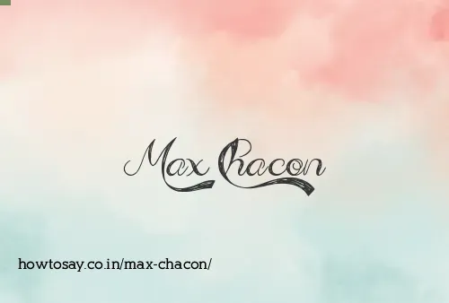 Max Chacon