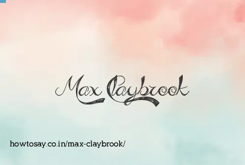 Max Claybrook