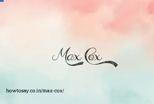 Max Cox
