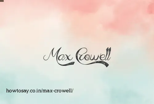 Max Crowell