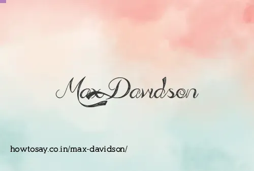 Max Davidson