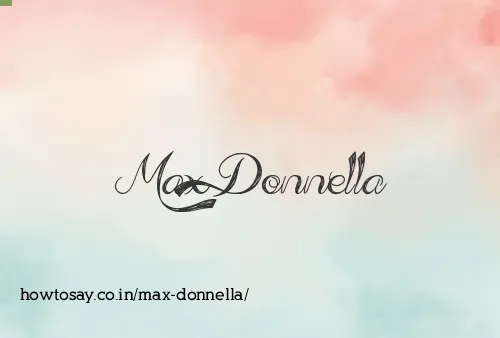 Max Donnella