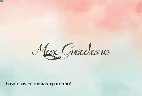 Max Giordano