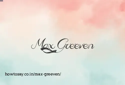 Max Greeven