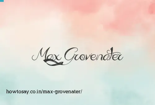 Max Grovenater