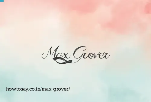 Max Grover