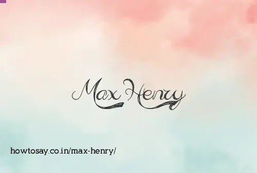 Max Henry