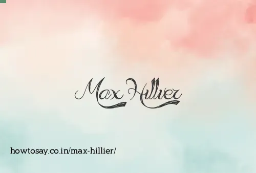 Max Hillier