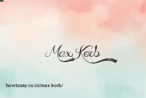 Max Korb