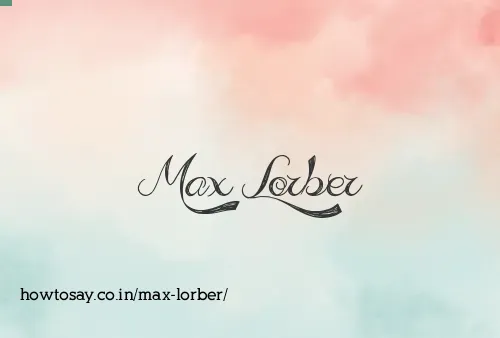 Max Lorber
