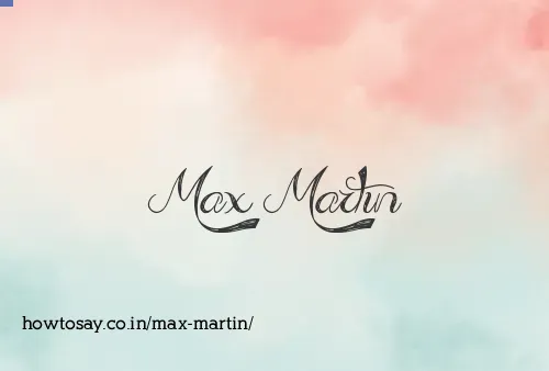 Max Martin
