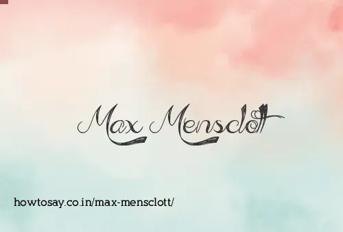 Max Mensclott