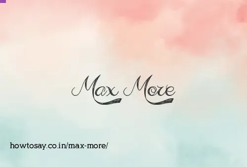 Max More