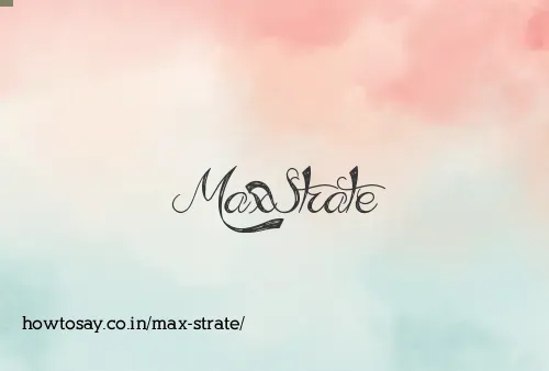Max Strate
