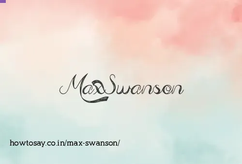 Max Swanson