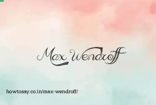 Max Wendroff