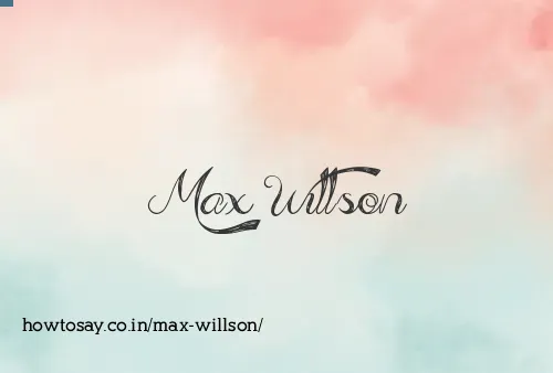 Max Willson