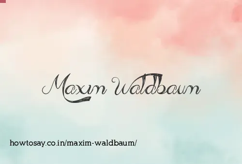 Maxim Waldbaum