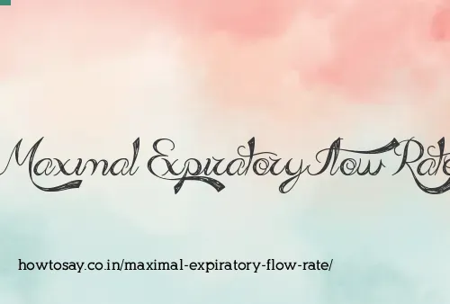 Maximal Expiratory Flow Rate