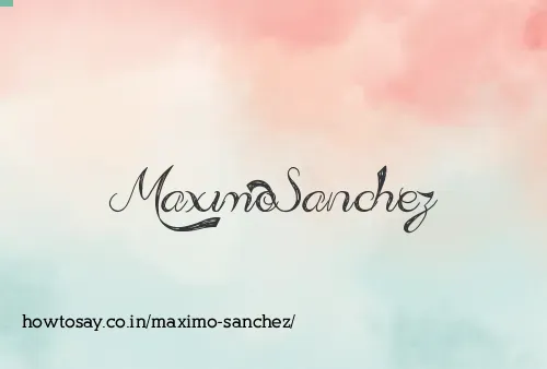Maximo Sanchez