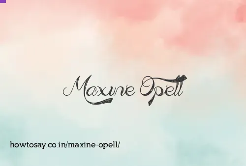 Maxine Opell