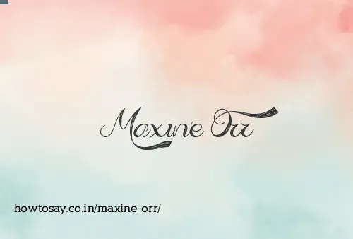 Maxine Orr