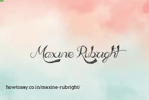 Maxine Rubright