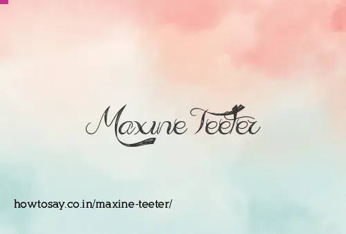 Maxine Teeter