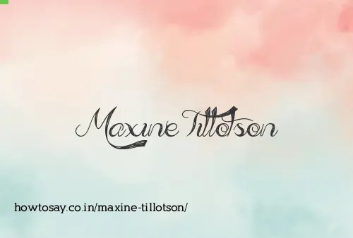 Maxine Tillotson
