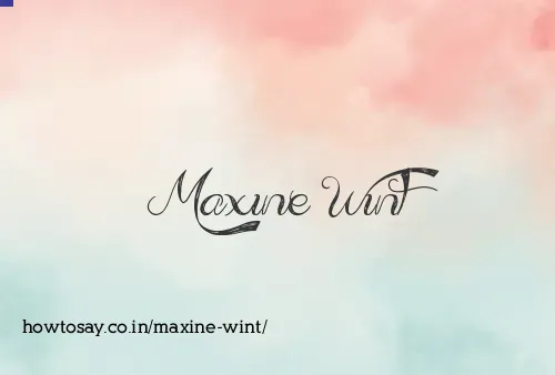 Maxine Wint