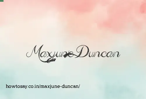Maxjune Duncan