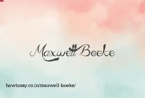 Maxwell Boeke
