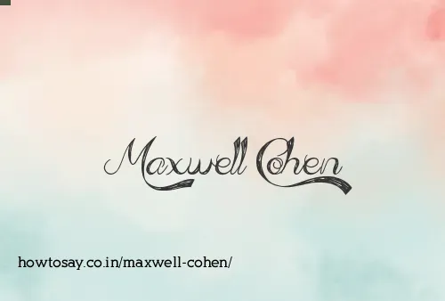 Maxwell Cohen