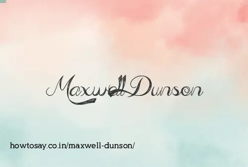 Maxwell Dunson