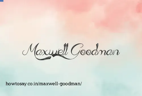 Maxwell Goodman