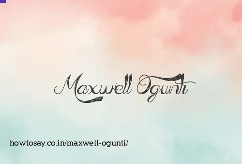 Maxwell Ogunti