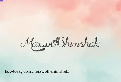 Maxwell Shimshak