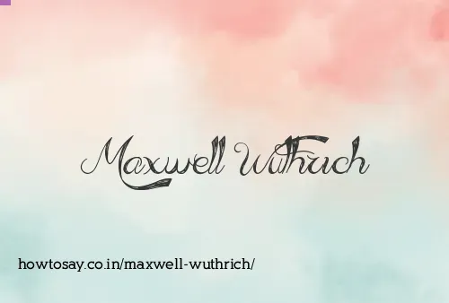 Maxwell Wuthrich