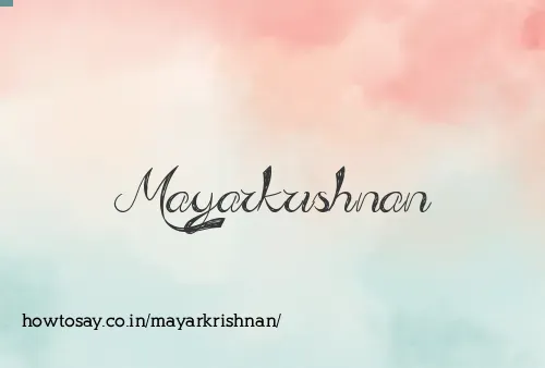 Mayarkrishnan