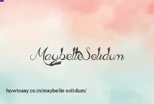 Maybelle Solidum