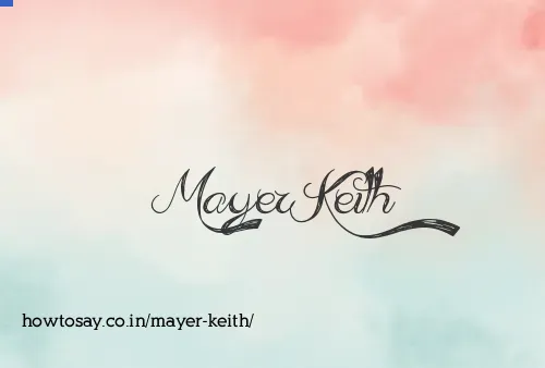 Mayer Keith