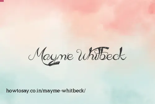 Mayme Whitbeck