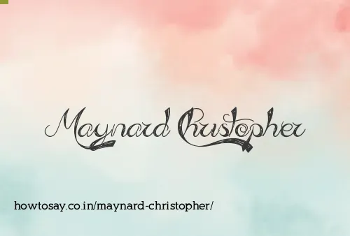 Maynard Christopher