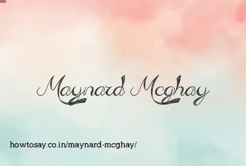 Maynard Mcghay