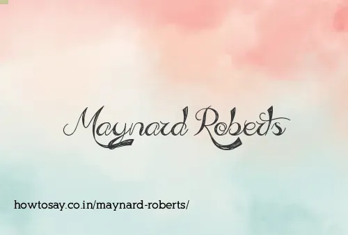 Maynard Roberts