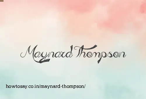 Maynard Thompson