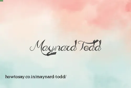 Maynard Todd