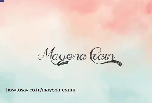 Mayona Crain