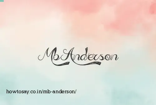 Mb Anderson